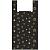 Пакет-майка Звезды чёрные УПАКОВКА 50 шт 32*60 см 17 мкм (32+16х60) 
